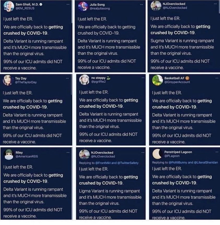 Same message different people