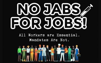 A Street Rally Opposing Government Forced Work Vaccine Mandates