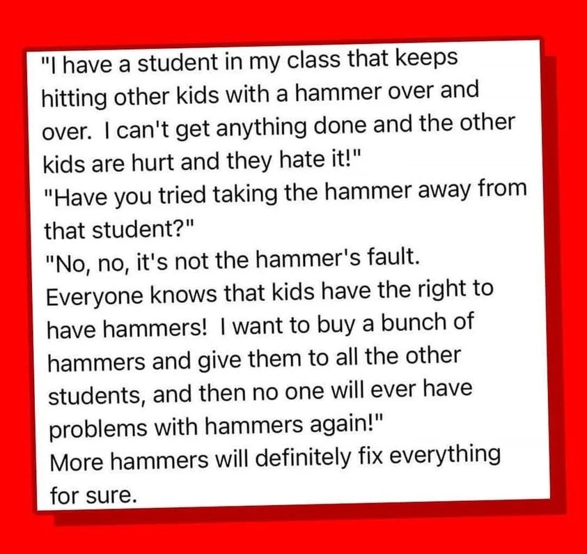 Take away the hammer